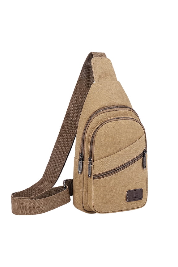 Single Shoulder Bag for Men Sling Backpack for Men 2024 Men's New Casual Solid Color Simple One Shoulder Messenger Bag