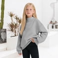 thumbnail image 1 of UACY Sweatshirts for Girl Loose Mock Neck Sweatshirt Y2k Fall Turtleneck Hoodie Puppy Long Sleeve Pullover Tops (Grey, 14-15 Years), 1 of 6