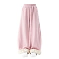 thumbnail image 1 of UACY Girls Wide Leg Sweatpants Kids Baggy Sweat Pants for Teen Girls Loose Fit Straight Leg Joggers with Pockets Elastic Cuffed (Pink, 15-16 Years), 1 of 8
