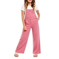thumbnail image 1 of UACY Teen Girls Y2K Denim Overalls Adjustable Strap Aesthetic Preppy Jeans Jumpsuit Fashion School Uniform Bib Overall (Pink, 9-10 Years), 1 of 9