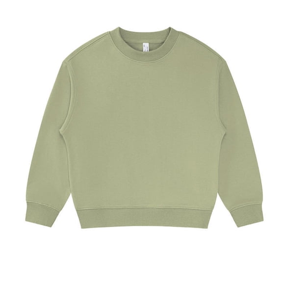 UACY Toddler Baby Boy Girl Long Sleeve Crew Neck Pullover Winter Sweatshirt Casual Sport Thermal Top Outfits Solid Color Clothes (Light Green, 3-4 Years)