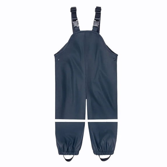 UACY Toddler Boys Girls Rain Pants Waterproof Kids Rain Bib Overalls Lightweight Muddy Proof Suspender Hiking Trousers Outdoor (NY1, 1-2 Years)