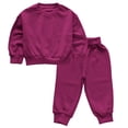 thumbnail image 1 of UACY Toddler Boys or Girls Sweatshirts Fall Winter Outfits Long Sleeve Plain Crewneck Sweatshirt and Jogger Pants Set, 1 of 4
