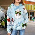 thumbnail image 1 of UACY Toddler Girls Christmas Hooded Sweatshirt, Snowman Graphic Long Sleeve Oversized Festive Pullover Top, Holiday Fashion Clothes for Girls (Brown, 18-24 Months), 1 of 6