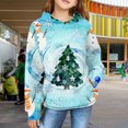 thumbnail image 1 of UACY Toddler Girls Christmas Hooded Sweatshirt, Snowman Graphic Long Sleeve Oversized Festive Pullover Top, Holiday Fashion Clothes for Girls (MR3, 5-6 Years), 1 of 6