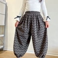 thumbnail image 1 of UACY Toddler Girls Cute Bunny Dot Floral Print Corduroy Pants Kids Casual Bubble Sweatpants Baggy Joggers Elastic Waist ﻿, 1 of 3