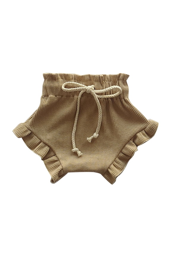Toddler Infant Baby Girls Crochet Knit Ruffle Bloomers Summer Drawstring Briefs Panties Bottom Shorts ﻿