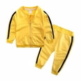 thumbnail image 1 of UACY Toddler Outfits for Unisex Children's Spring Autumn Casual Sweatsuit Long Sleeved Solid Color Pants Set Sweater Guard Pants Set, 1 of 3