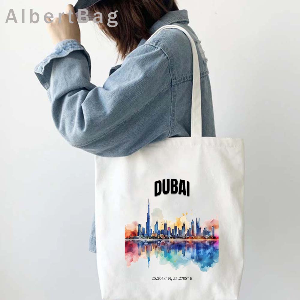 UAE Emirati Skyscraper Dubai Skyline Retro United Arab Emirates Sunset