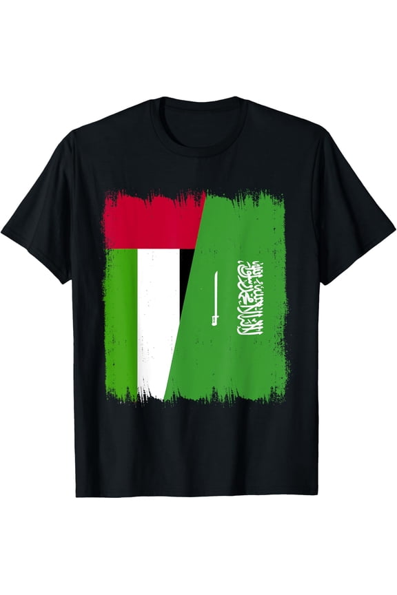 UAE Saudi Arabia Flag United Arab Emirates Saudi Arabian T-Shirt