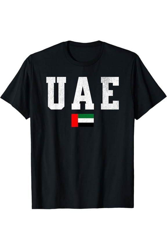 UAE United Arab Emirates Flag T-Shirt Retro Vintage Style Souvenir Tee for Men and Women Unisex Adult Apparel