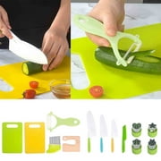 UAEBM 13PCS Toddler Knife for Chopping Mini Chef Knife Set for Kids Knives Kitchen Knife Set Plastic Children Cooking Cutter Set Multicolor
