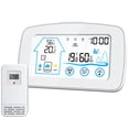 thumbnail image 1 of UAEBM Backlit Screen Button Wireless Indoor And Outdoor Temperature And Humidity Meter Digital Display Electronic Gas Wall Clock White, 1 of 2