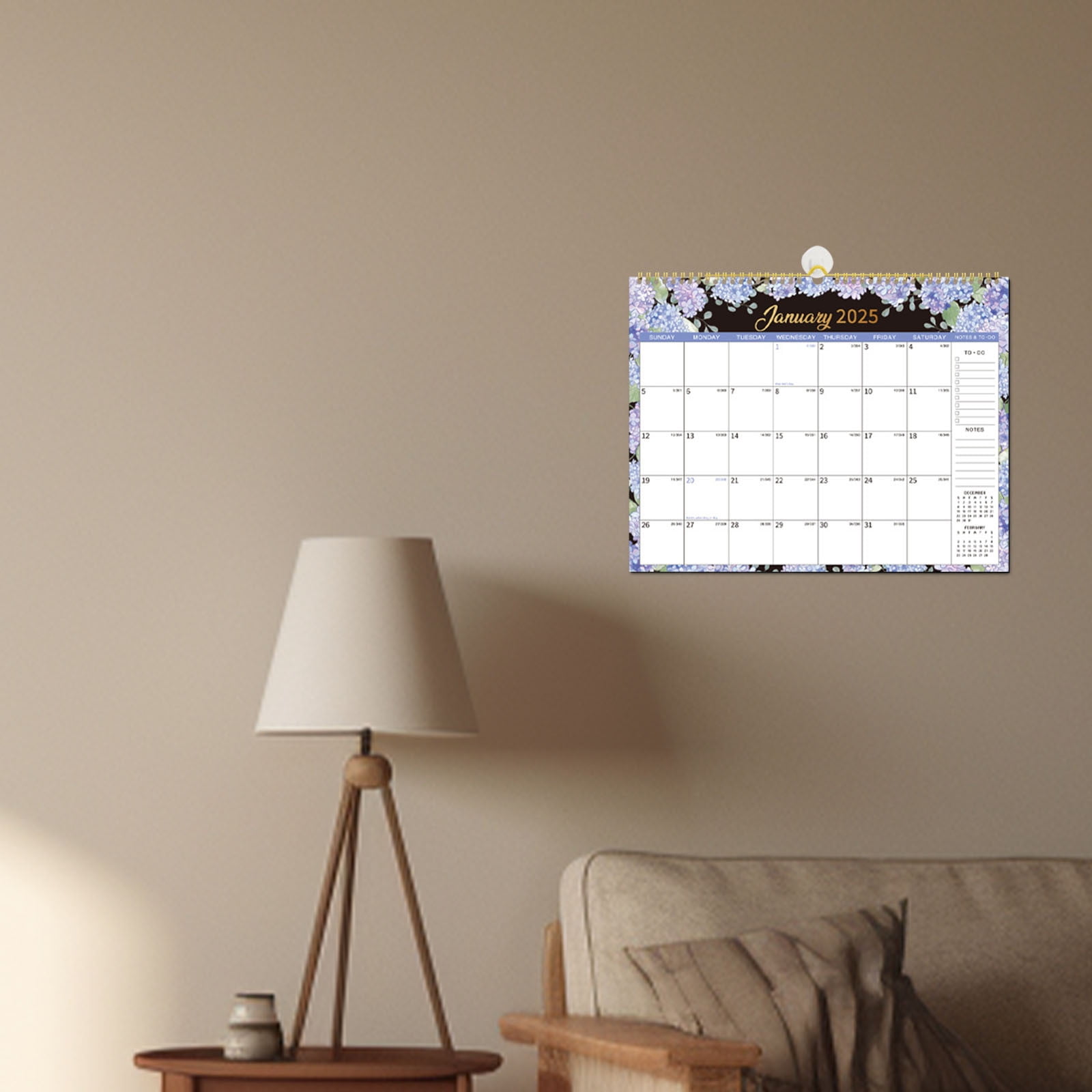 UAEBM Calendar 2025, 2025 Wall Calendar 12 Month from Jan. 2025 Dec