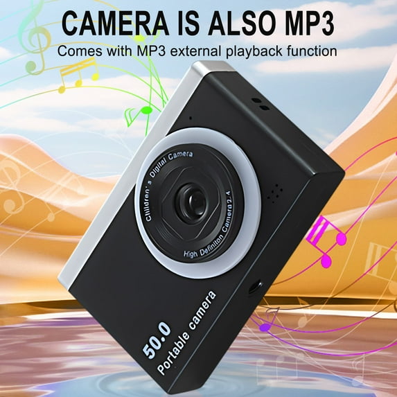 UAEBM Ccd-style Portable 4K Ultra HD Vintage Camera for Students, Retro Card Design Camera with Smartphone Connectivity, Compact CCD Style Photography for On-the-Go Moments Black