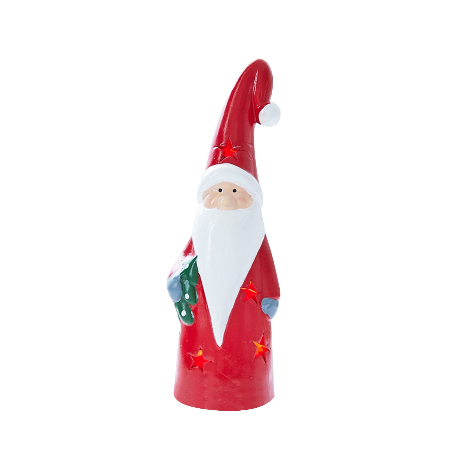 UAEBM Christmas Ceramic Figurine Decorations with Lights, Elderly