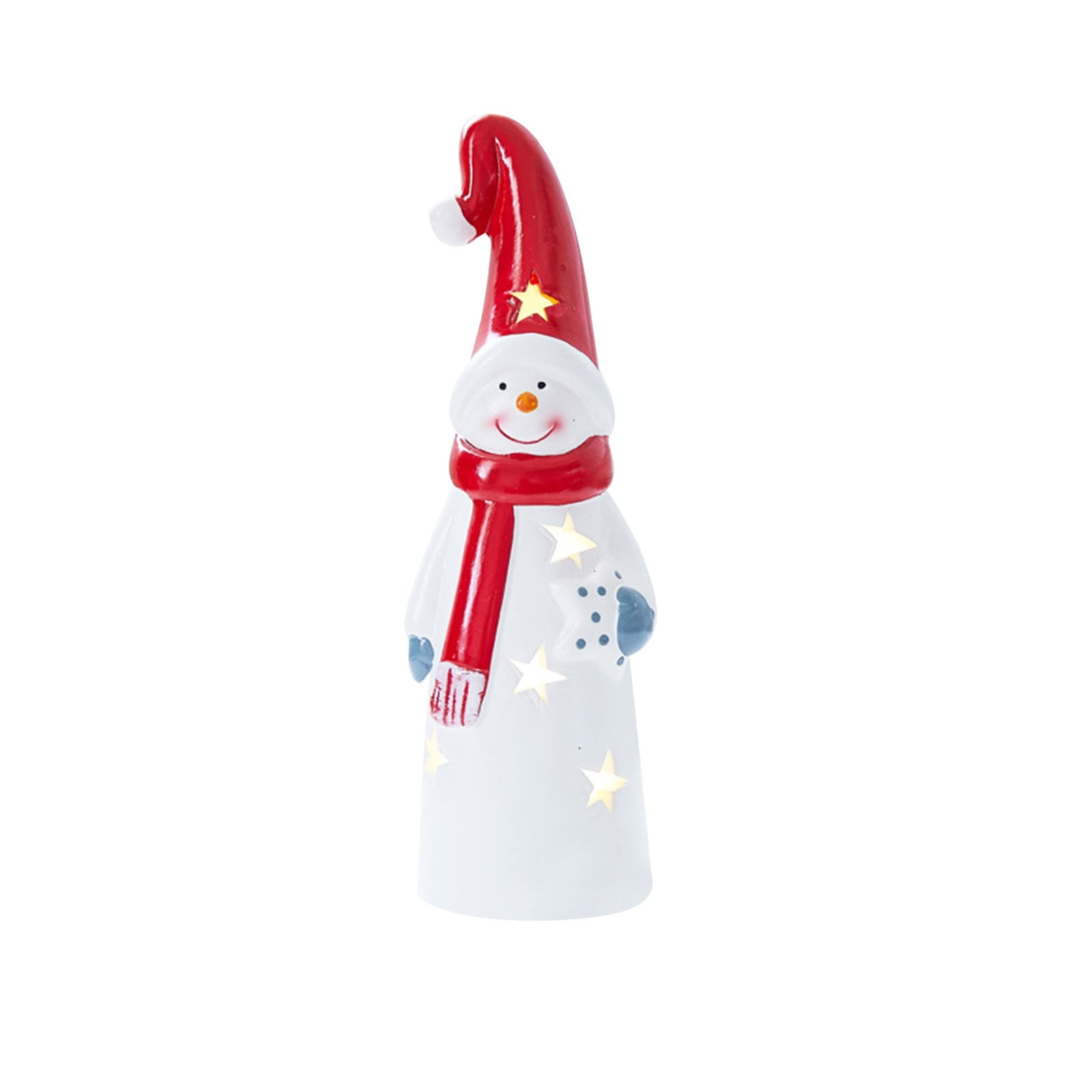 UAEBM Christmas Ceramic Figurine Decorations with Lights, Elderly