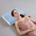 thumbnail image 1 of UAEBM Neck Pillow Memory Foam Pillows for Pain Relief Bed Pillow for Sleeping, Ergonomic Pillow for Neck and Shoulder Pain, Orthopedic Cervical Pillow for Side Back Stomach Sleeper Blue, 1 of 8