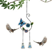 UAEBM New Charming Wind Chimes with Hummingbird Feeders - Decorative Garden, Yard, & Patio Accessory, Easy Hang Design, Ideal Gift for Bird Lovers & Garden Enthusiasts bLue