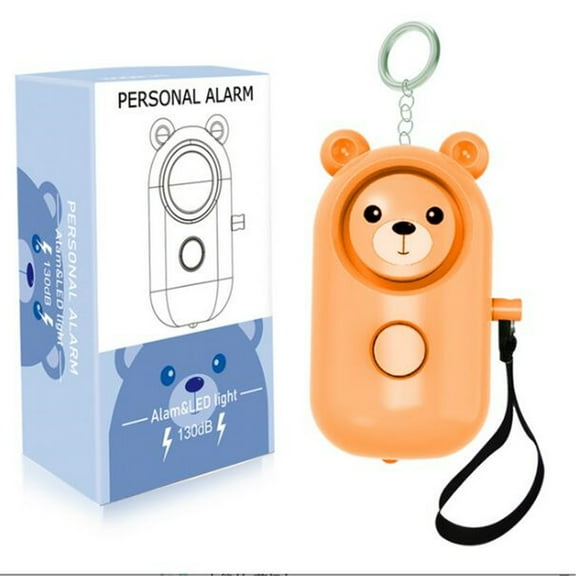 UAEBM Personal Alarm Keychain for Safety - 130dB Loud Self Defense Alarm with LED Light, Compact & Easy to Use for Women, Men, Kids, Children, & Elderly Orange