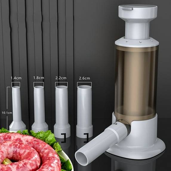 UAEBM Sausage Machine Household Manual Sausage Maker Machine with 4 Filling Nozzles Easy to Use for Making Fresh and Healthy Sausages at Home Coffee
