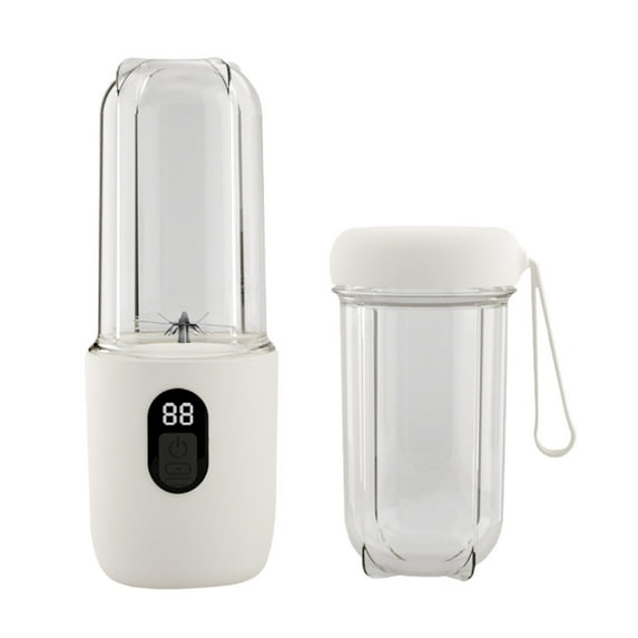 UAEBM USB Rechargeable Portable Juicer, 22000 RPM Multifunctional Blender with Power Display, 17oz Capacity for Smoothies & Shakes, Travel-Friendly with Locking System & Cleaning Kit White