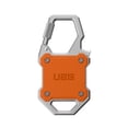 thumbnail image 1 of UAG AirTag Case 1st/2nd Gen with Built-in Bottle Opener - Hard Shell Lock Case AirTag Holder Durable Locking Carabiner for Keys, Luggage & Bags, Monarch Orange/Silver, 1 of 5