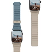 UAG Apple Watch Band 42/41/40mm Pathfinder - Silicone Double Side Reversible Magnetic Band Watch Strap for iWatch Series 4-10/SE 2/SE, Dune/Cloud Blue