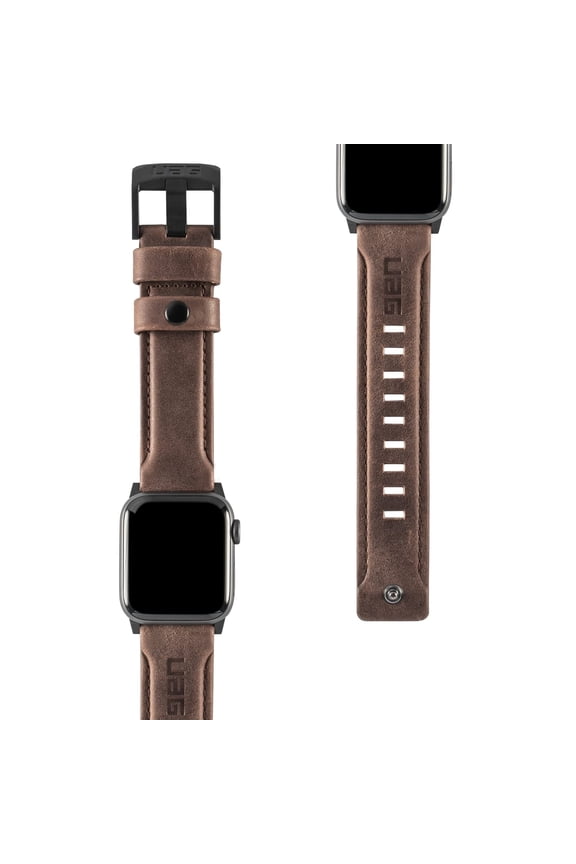 UAG Apple Watch Band 42/41/40mm iWatch Series 11/10/9/8/7/6/5/4/SE3/SE2/SE, Top Grain Italian Leather Replacement Strap, Leather Brown