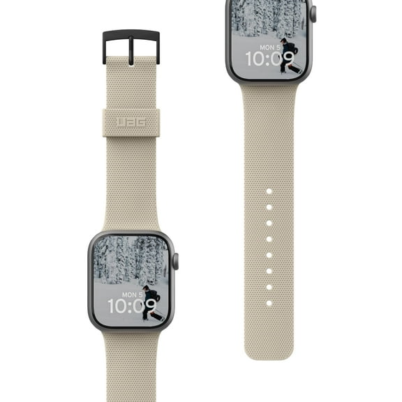 UAG Apple Watch Band 42/41/40mm iWatch Series 4-11/SE 3/SE 2/SE Dot Sport Soft Silicone Breathable Replacement Watch Strap for Women Men, Beige Dune
