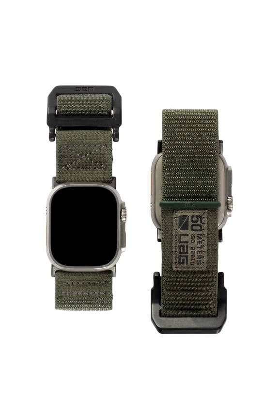 UAG Apple Watch Band 49/46/45/44mm iWatch Series Ultra 3/Ultra 2/Ultra/4-11/SE3/SE2/SE Active Foliage Green (New Edition) Sport Adjustable Replacement Strap
