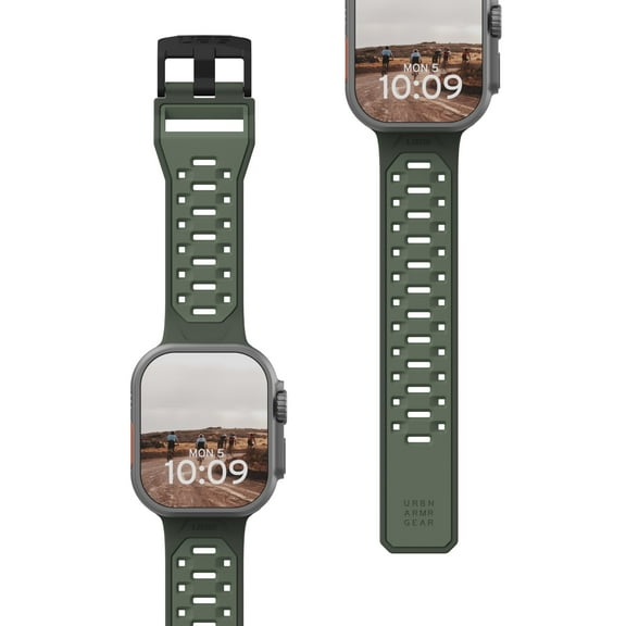 UAG Apple Watch Band 49/46/45/44mm iWatch Series Ultra 3/Ultra 2/Ultra/4-11/SE3/SE2/SE Civilian Olive Drab, Sport Sweatproof Adjustable Replacement Watch Strap