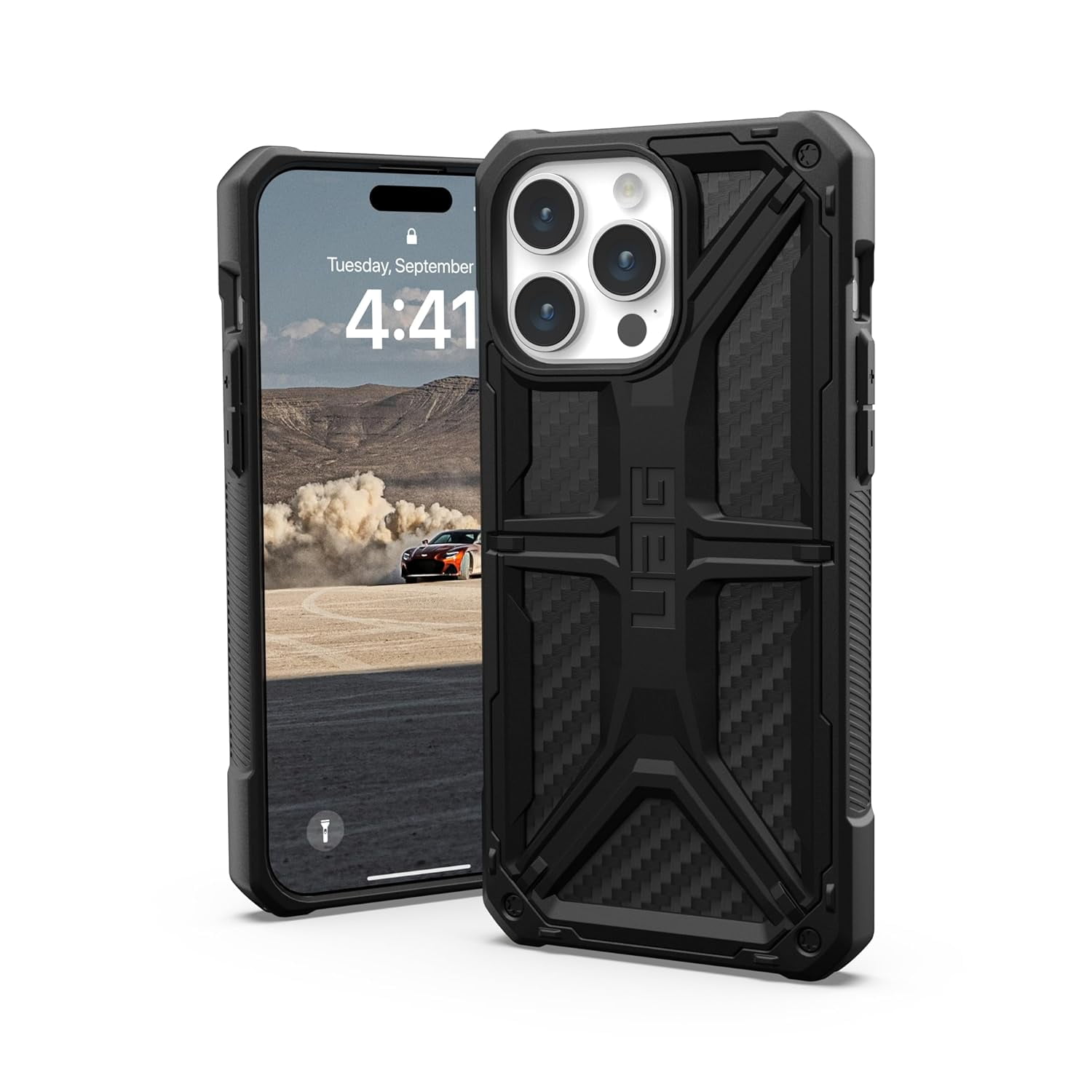 UAG Case Compatible with iPhone 15 Pro Max Case 6.7" Monarch Carbon