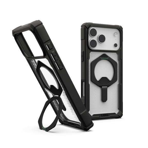 UAG Case for iPhone 18 Pro Max/iPhone 17 Pro Max with Kickstand, Black/Clear, MagSafe Compatible, Plasma XTE Clear Cover, 20ft Drop Protection, Military Grade Drop Tested, Tactile Buttons