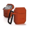 thumbnail image 1 of UAG Compatible with Airpods (1st & 2nd Gen) Case Full-Body Protective Soft-Touch Silicone Case with Detachable Carabiner, Standard Issue Silicone_001, Orange, 1 of 7