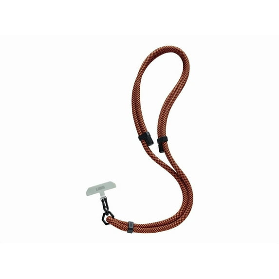 UAG Crossbody Phone Lanyard 10mm - Adjustable Paracord Anti-Theft Anti-Drop Body Strap for Galaxy iPhone Cases, Civilian Rust/Black