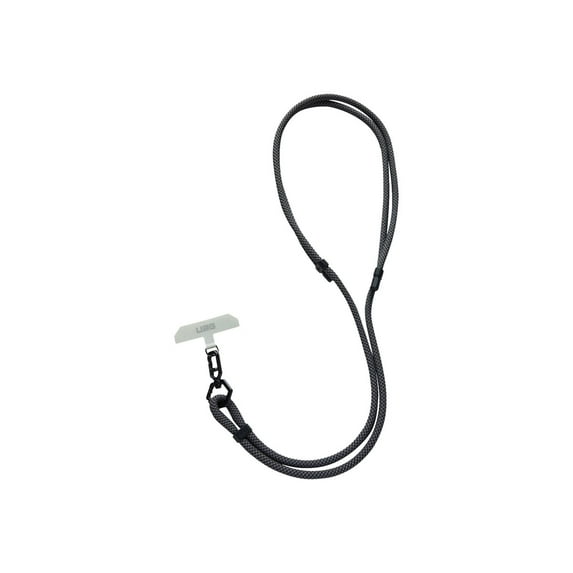 UAG Crossbody Phone Lanyard 7mm - Slim Adjustable Paracord Anti-Theft Anti-Drop Body Strap for Galaxy iPhone Cases, Civilian Graphite/Black