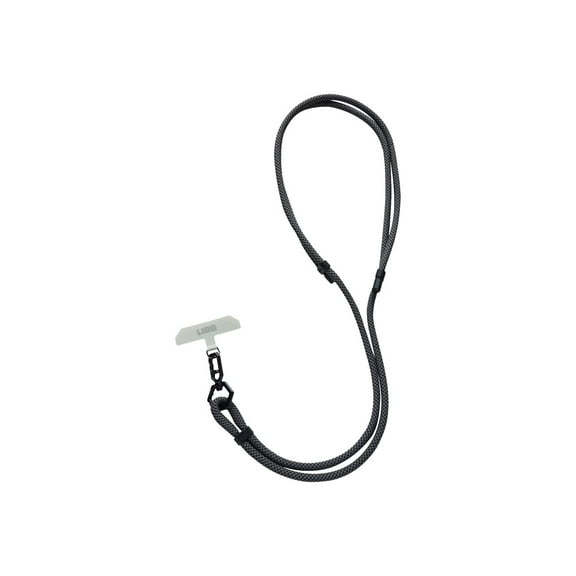 UAG Crossbody Phone Lanyard 7mm - Slim Adjustable Paracord Anti-Theft Anti-Drop Body Strap for Galaxy iPhone Cases, Civilian Graphite/Black