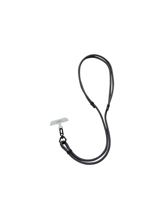 UAG Crossbody Phone Lanyard 7mm - Slim Adjustable Paracord Anti-Theft Anti-Drop Body Strap for Galaxy iPhone Cases, Civilian Graphite/Black