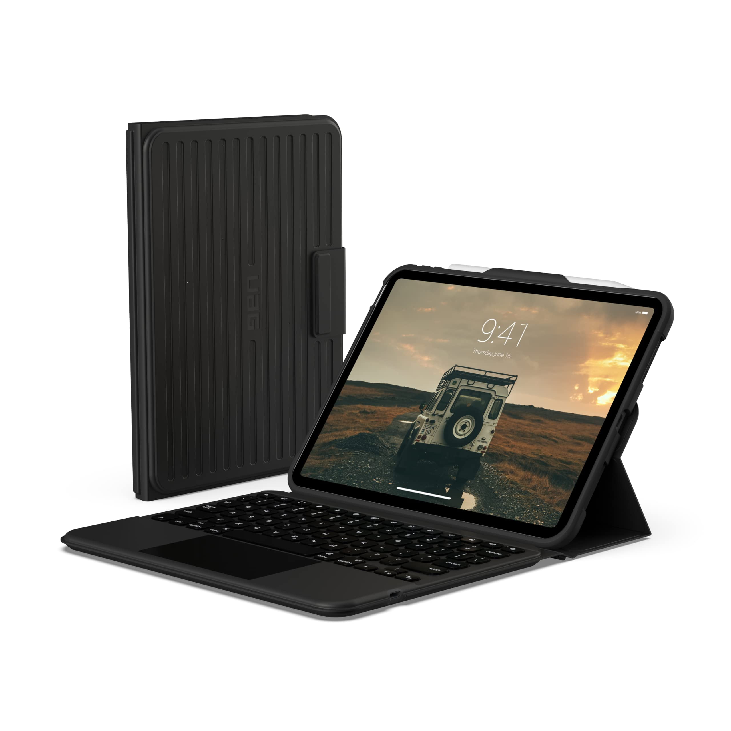 UAG iPad 11" 11th Gen 2025, 10.9" 10th Gen 2022 Case with Keyboard A3354 A3355 - US English Folio Cover Detachable Bluetooth Keyboard Multi-Touch Trackpad Backlit Keys