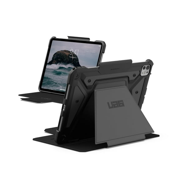 UAG iPad Pro 11" Case M5 2025 6th Gen, M4 2024 5th Gen A3357 A3358 A3359 A2836 A837 A3006, Adjustable Multi-Angle Stand Folio Cover w/Pencil Holder, Metropolis SE Black