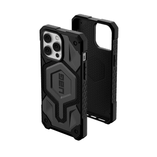  URBAN ARMOR GEAR UAG Designed for iPhone 15 Pro Max Case  Monarch Pro Kevlar Silver 6.7 Bundle with UAG Civilian Phone Lanyard  Adjustable Wrist Strap Graphite/Black : Cell Phones & Accessories