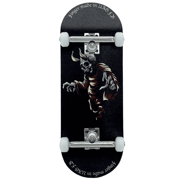 UAG Fingerboard Complete Grim Reaper 34mm Maple Wood Mini Skateboard with Trucks Wheels and Bearings