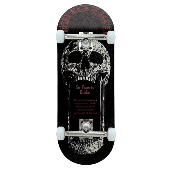 UAG Fingerboard Complete - Pirate Graphic, 32mm Pro Fingerboard Setup with Deck, Trucks & Wheels for Smooth Control