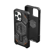 UAG [Limited Edition] iPhone 15 Pro Max Case 6.7" Monarch Pro Forged Carbon Fiber Orange Accent, Built-in Magnet Compatible with MagSafe Rugged Protective Cover