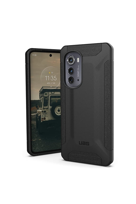 UAG Made for Moto Edge 5G Case (2022) (USA & CA Models Only) Scout Black Rugged Sleek Shockproof Lightweight Military Drop Tested Protective Cover, 6.6 inch Screen by URBAN ARMOR GEAR