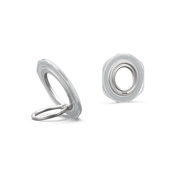 UAG Mag Ring Stand LT - Ultra Strong Magnet MagSafe Compatible Metal Phone Ring Grip 360 Rotation Multi-viewing Kickstand, Transparent Ice