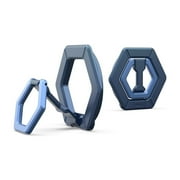 UAG Magnetic Phone Ring Stand Compatible with MagSafe Magnet, Removable Metal Finger Ring Grip 360 Rotation Adjustable Kickstand for iPhone 16/15/14, Galaxy S25/S24/S23, Mallard/Bright Blue