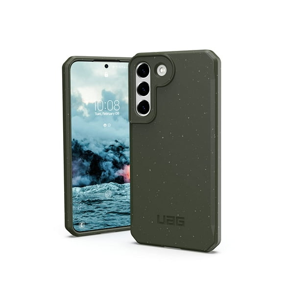 UAG Samsung Galaxy S22 5G Case [6.1-inch Screen] 100% Biodegradable, Compostable, Mindful Eco-Friendly Ultra Slim Outback Biodegradable Protective Cover, Olive
