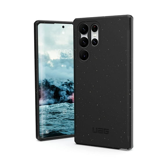 UAG Samsung Galaxy S22 Ultra 5G Case [6.8-inch Screen] 100% Biodegradable, Compostable, Mindful Eco-Friendly Ultra Slim Outback Biodegradable Protective Cover, Black
